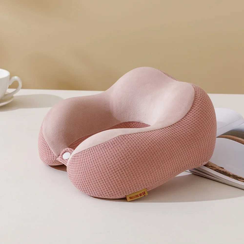 U-shaped Pillow Memory Foam Slow Rebound Lunch Break Neck Pillow Airplane Travel Neck Pillow Mesh Hump Car Throw Pillow H260323