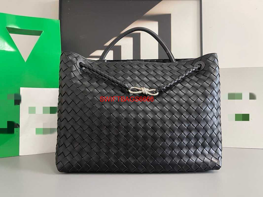 Designer Bag Andiamo Large Woven Tote Handbag 45cm Large Premium Nappa Leather Intrecciato Woven Top Handle Tote Bag Goodsf89