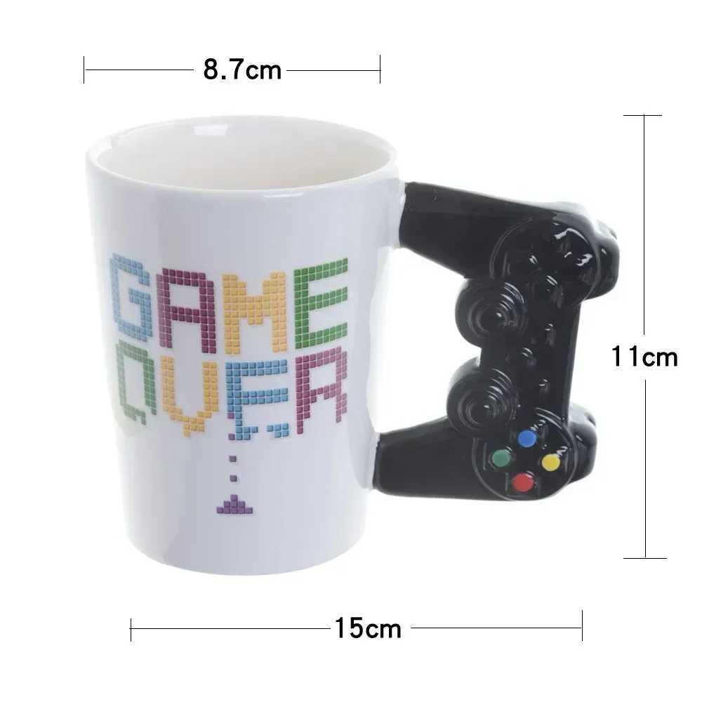 350ml Creative 3D Water Cup Game Console Cup Hand-painted Ceramic Cup Mug Lever Switch Handle Cup D260323