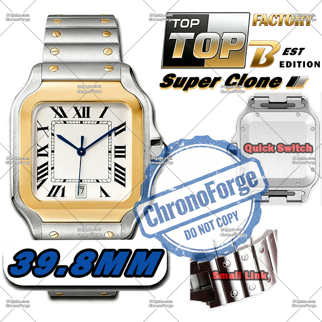 Super Clone Luxury Watches Men Designer Watches Mirror Quality 39.8mm Automatic Mechanical Movement Stainless Steel Rubber Leather Strap Quick Switch Smart Link
