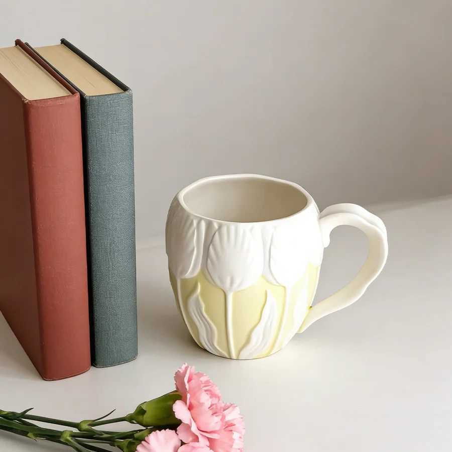 Ceramic cup Coffee cup Water cup Mug Tea cup Cup Light-luxury With lid No lid For tea Meeting room Office H260323