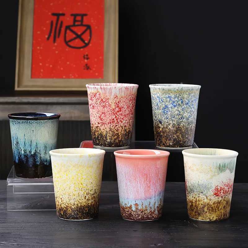 1PC Teacup Owner Single Cup of Large-capacity Ceramic Coke Drinking Water High-value Coffee Mug Gift Home Furnishings D260323