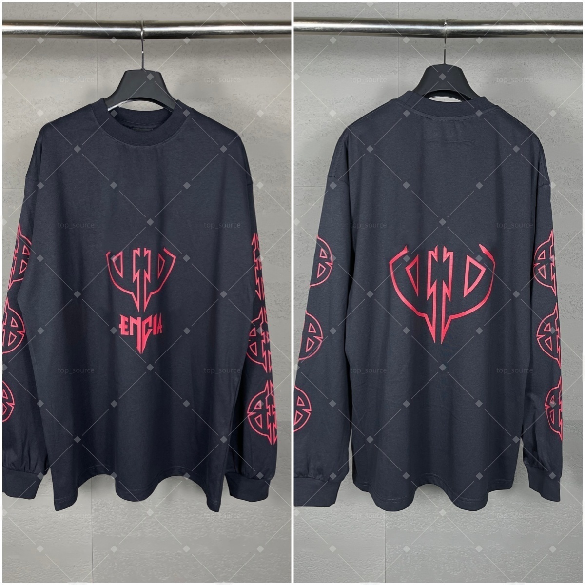 Oversized boyfriend long sleeve t-shirt, soft breathable non-pilling cloth, durable neat stitching, classic solid color, hip hop street fashion, urban trendy