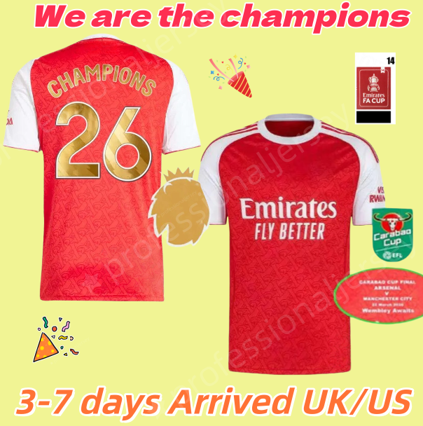 3XL 4XL aRsENaLEd jersey 25 26 aRsENaLEd 26 27 kit champions 26 football shirt RICE SAKA Fans Player MADUEKE ZUBIMENDI football shirt Men Kids ODEGAARD SAMBI VIEIRA