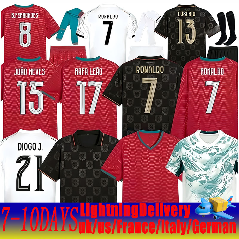 2026 27 World Cup portugals Ronaldo JOAO FELIX Portugal soccer jerseys 26 RUBEN NEVES Portuguese football shirt BERNARDO BRUNO FERNANDES Men Kids kit sets