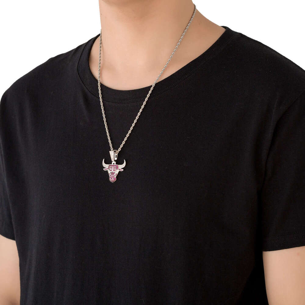 Fashion Jewelry Jewelry Hip Hop fan necklace Chicago Bulls pendant