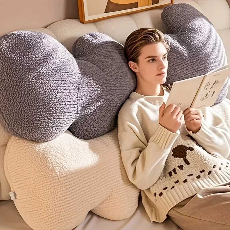 Versatile Cloud Wave Leg Pillow - Soft Polyester Hand-Washable Perfect for Bedroom Living Room Decor H260323