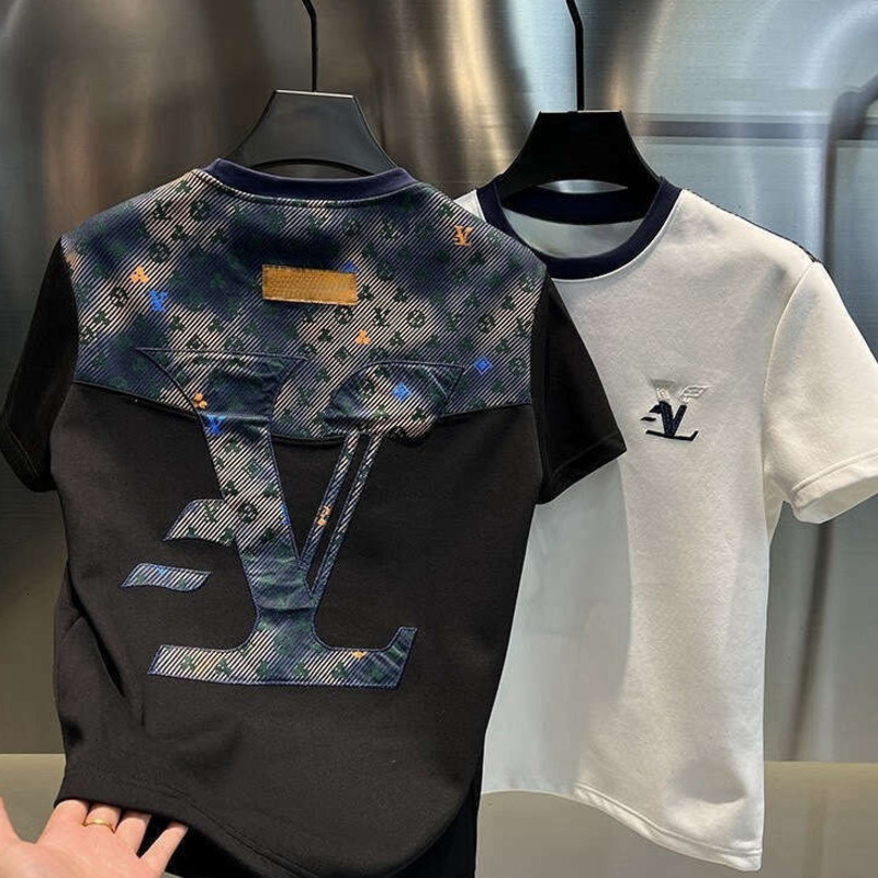 Men's T-Shirts Men's Tees Polos Men's Summer Trendy Fashion Light Luxury Versatile Short Sleeve Home Casual Men's Clothing