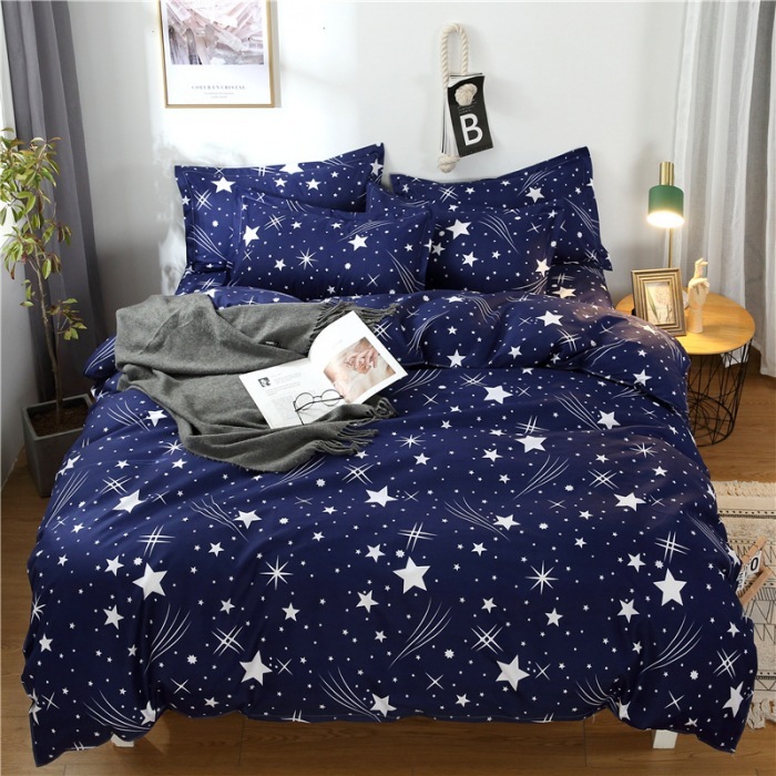 Minimalist 4-Piece Aloe Vera Cotton Duvet Cover Set, 3-Piece Sheet Set, Student Dorm Gift Set 2