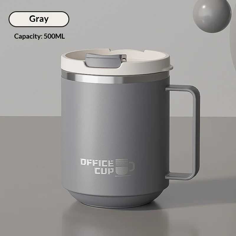 304 Stainless Steel Coffee Cup Ins Style High Appearance Level Office Water Cup Household Mug with Tea Strainer Simple Cup D260323