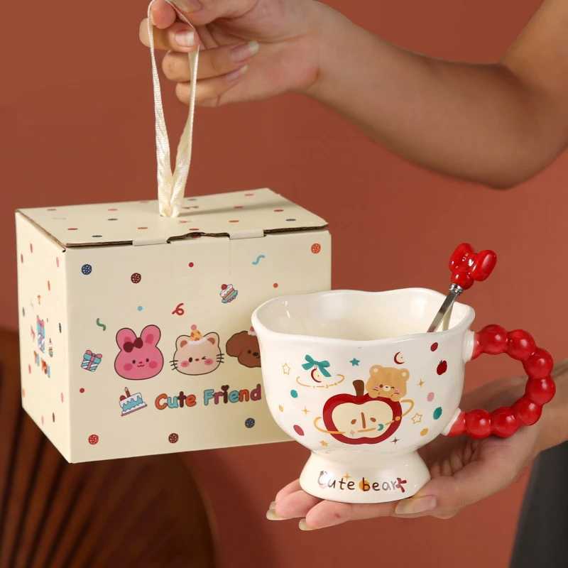 Ceramic Cups High Appearance Level Mugs Couple Water Cups Coffee Cups D260323