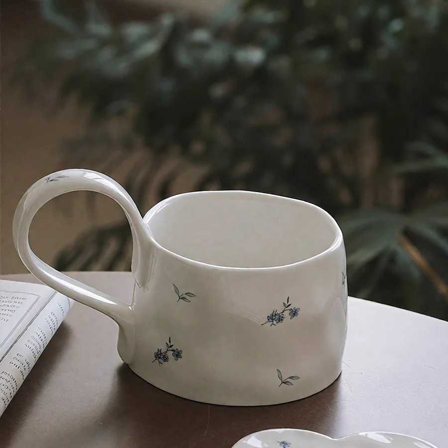 Ceramic cup Coffee cup Water cup Mug Tea cup CupPure white Bone china Jingdezhen ware Large capacity High-temperature fired Ivor H260323