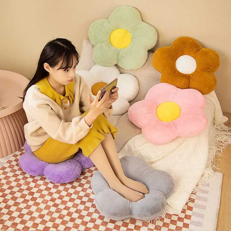 Cushion Flower Circular Shape Cloth With Soft Nap Office Classroom Chair Cushion Couch Pillow Bedroom Floor Winter Thick H260323