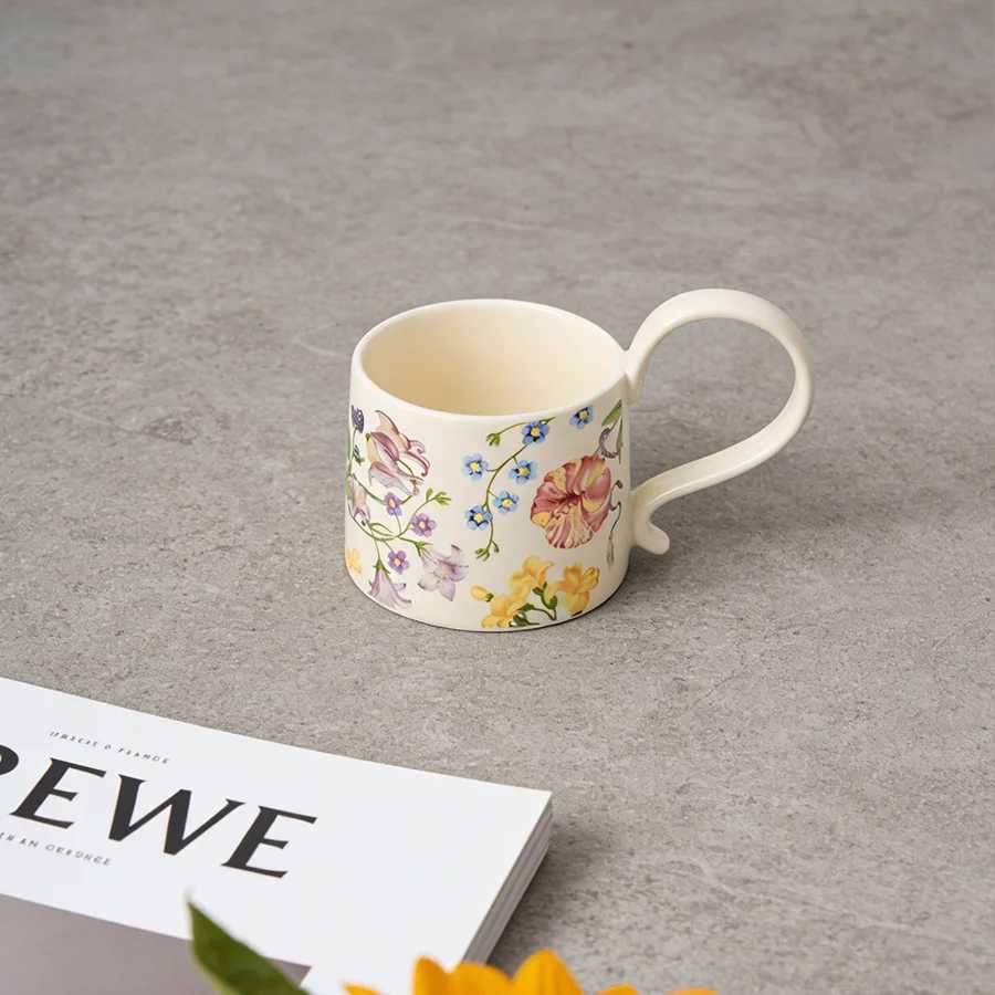 Ceramic cup Coffee cup Water cup Mug Tea cup Cup Meeting room Office Personal Dedicated Japanese style Ceramic Floral pattern Co H260323