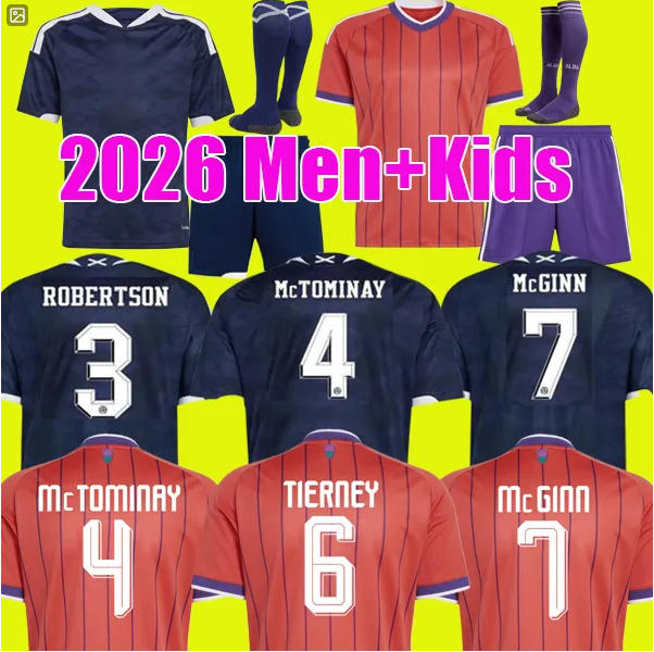 2026 scotland football shirt Soccer Jerseys ROBERTSON MCGINN McTominay McGREGOR SHANKLAND MCGREGOR Home maillot goalkeeper men kids kits sets unifrom Training