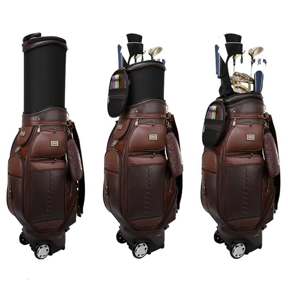 PGM Mens Golf Telescopic Ball Package Multifunctional Ball Pack Microfiber Leather Durable Hard Shell Golf bag Golf supplies D260323