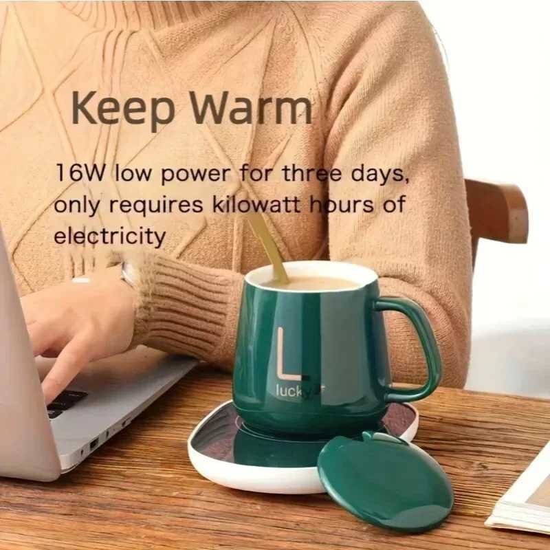 2025 warm and insulated coffee cups ceramic constant-temperature cups 55 degree warm ceramic cup with Jiapin mug gift box sets D260323