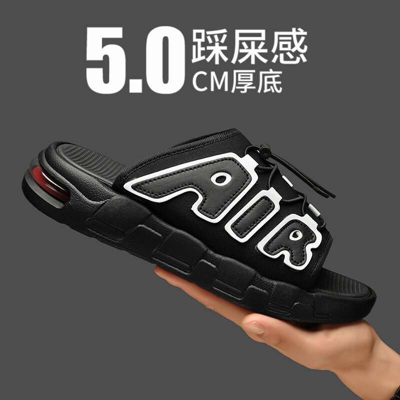 Plus Size Air Cushion Trendy Brand Slippers Summer Wear Internet Celebrity Non-Slip Outdoor Sports Thick-Soled Beach Sandals 6698