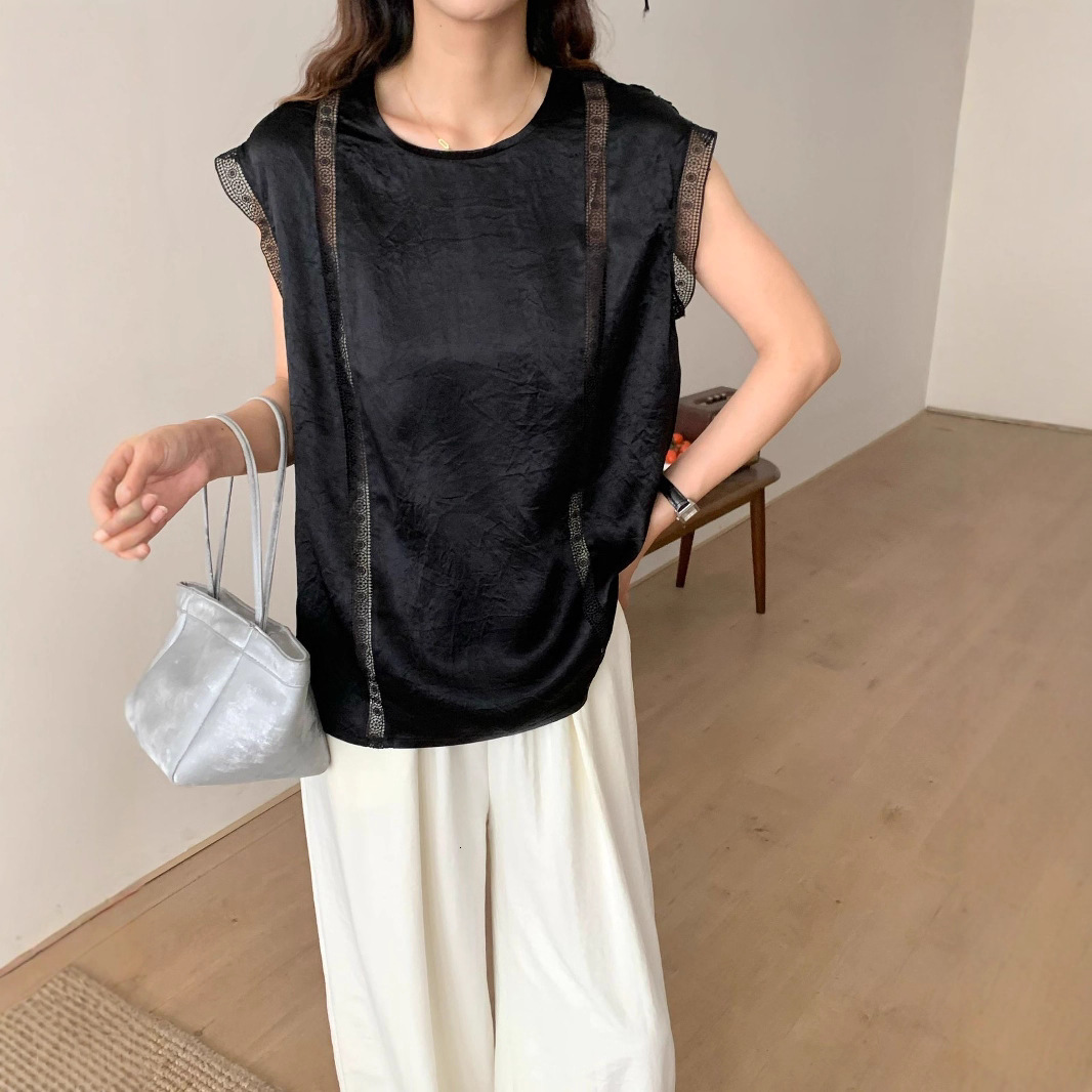 Designer T-shirt 100% Acetate Fiber Round-neck Short-sleeve T-shirt 2026 Summer New Style Crochet Hollow Design Light Designer Polo Hoodie Luxury Versatile Top