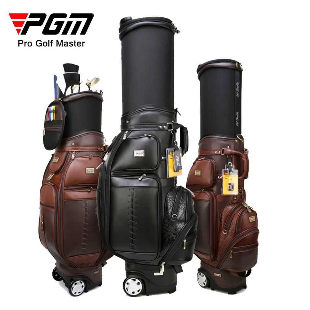 PGM Mens Golf Telescopic Ball Package Multifunctional Ball Pack Microfiber Leather Durable Hard Shell Golf bag Golf supplies D260323