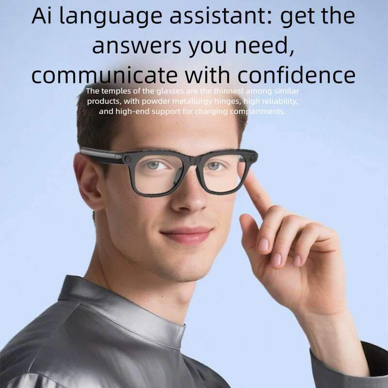 Smart AI Bluetooth Glasses 12MP HD Camera, First-Person Live, Anti-Shake Photo & Video, Long Battery Life, Wearable (Original Factory) CKS