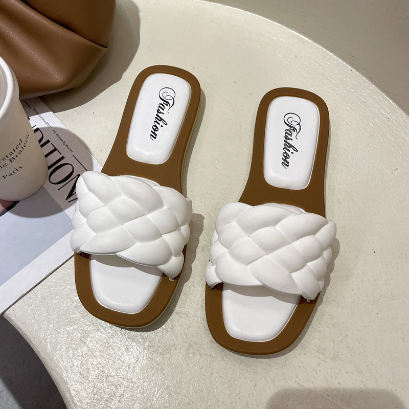 Summer new flat bottomed one line sandals for women anti slip Korean version fashionable and versatile womens sandals for womens outerwear 250117BJ - view 7