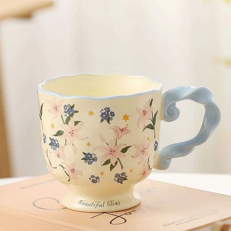 Ceramic cup Coffee cup Water cup Mug Tea cup Cup Couple For home Milk Pure white Bone china Jingdezhen ware Large capacity H260323