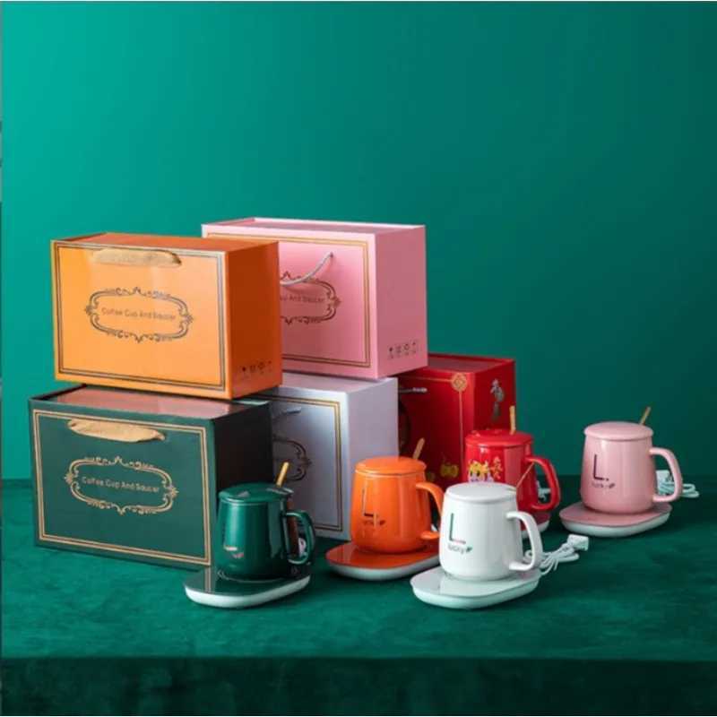 2025 warm and insulated coffee cups ceramic constant-temperature cups 55 degree warm ceramic cup with Jiapin mug gift box sets D260323