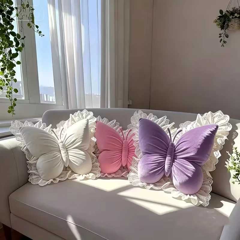 Cute Princess Butterfly Office Pillow Living Room Bow Bedroom Car Sofa Cushion Home New Pillow Room Home Garden Decor H260323