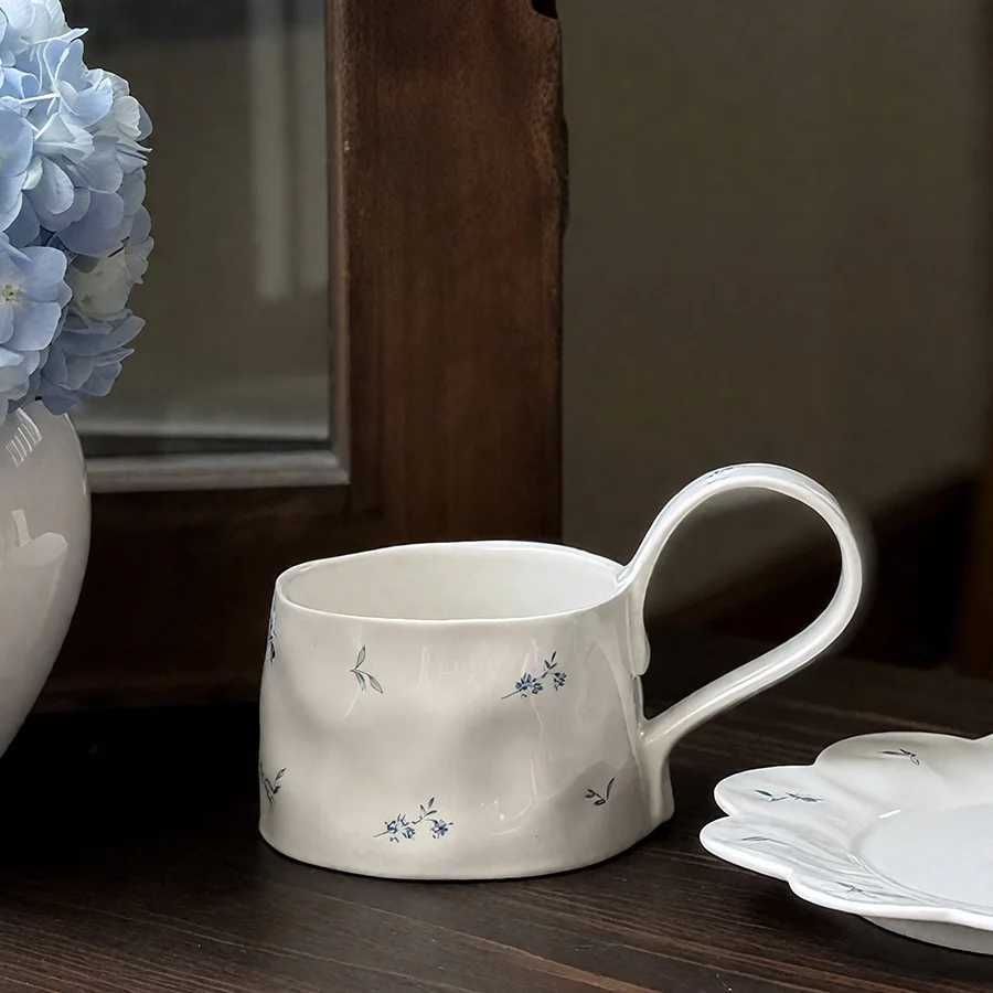 Ceramic cup Coffee cup Water cup Mug Tea cup CupPure white Bone china Jingdezhen ware Large capacity High-temperature fired Ivor H260323