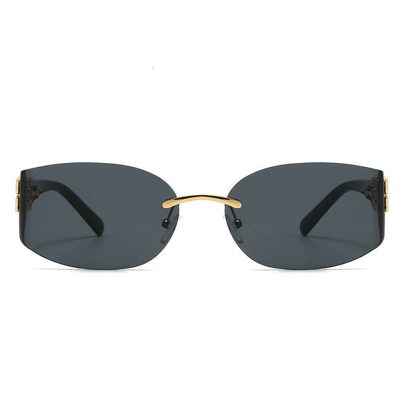 Sunglasses M Letter Frameless Cut Edge High End Design with UV Protection for Daily Outdoor Wear Gift High Quality Texture