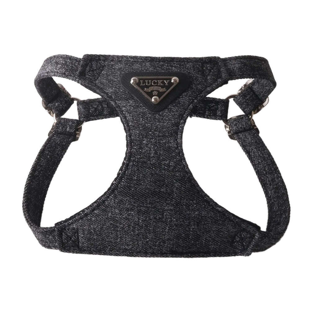 Dog Cat Harness Aminger Walking Small Dog Leash Chest Harness Vest Snowflake Denim Triangle Logo Pet Supplies Dog Cat Collar