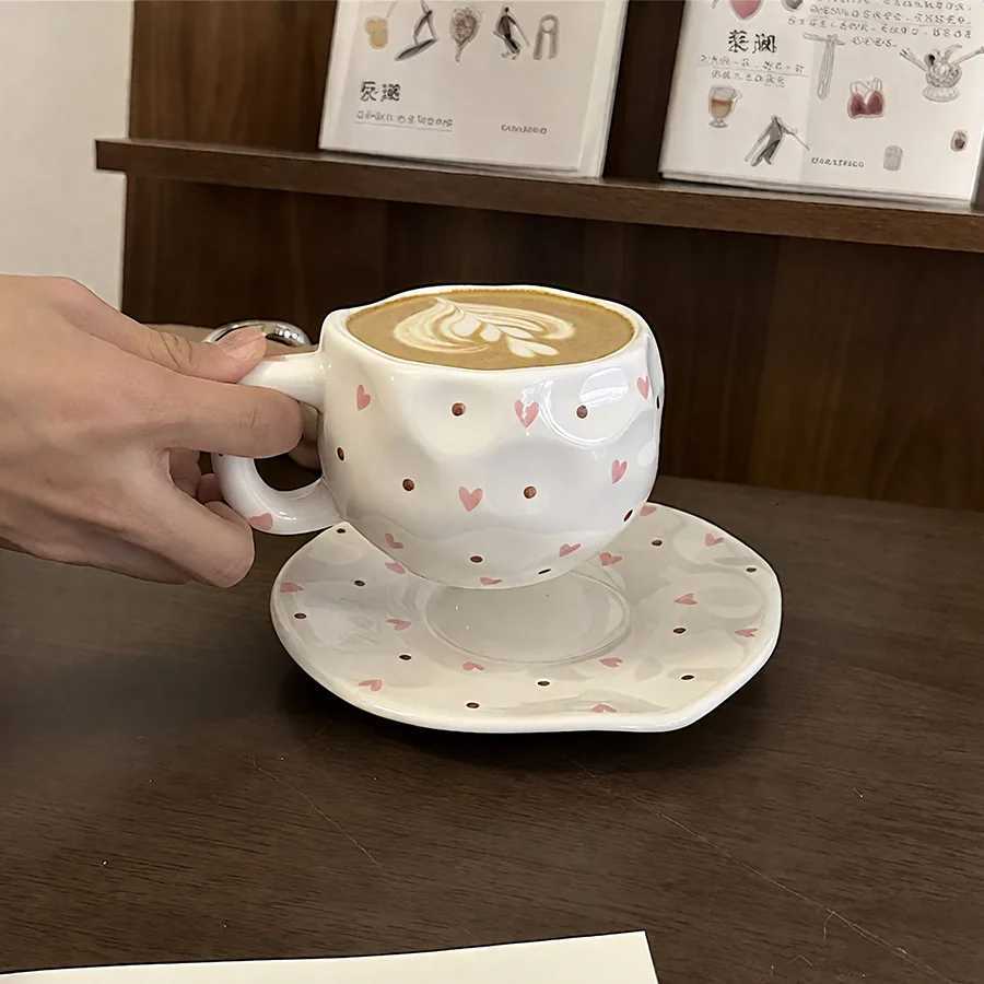 Ceramic cup Coffee cup Water cup Mug Tea cup CupFor tea Meeting room Office Personal Dedicated Japanese style Ceramic Floral pat H260323