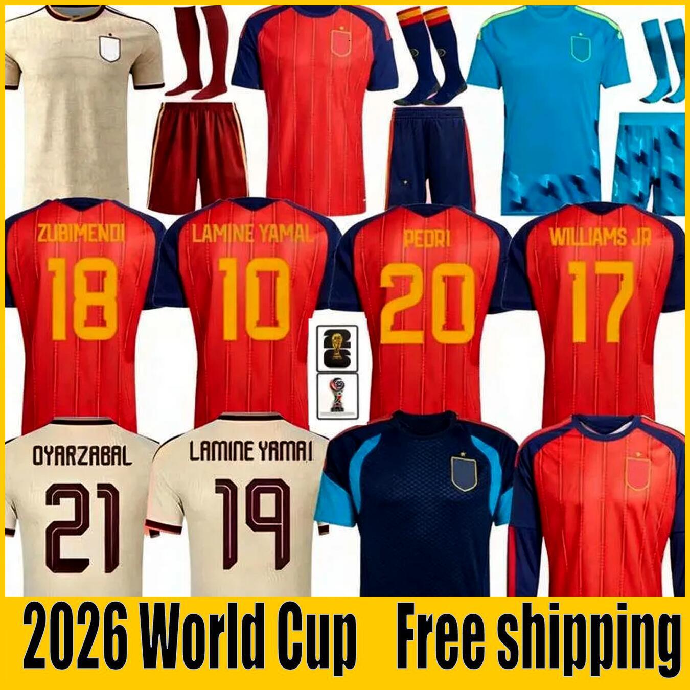 Spain Jersey 2026 World Cup Kit Espana Camiseta Retro Football Shirt LAMINE YAMAL 19 PEDRI 8 RODRI 16 MORATA 7 Home Away Kids Free Shipping UK ES 26 27
