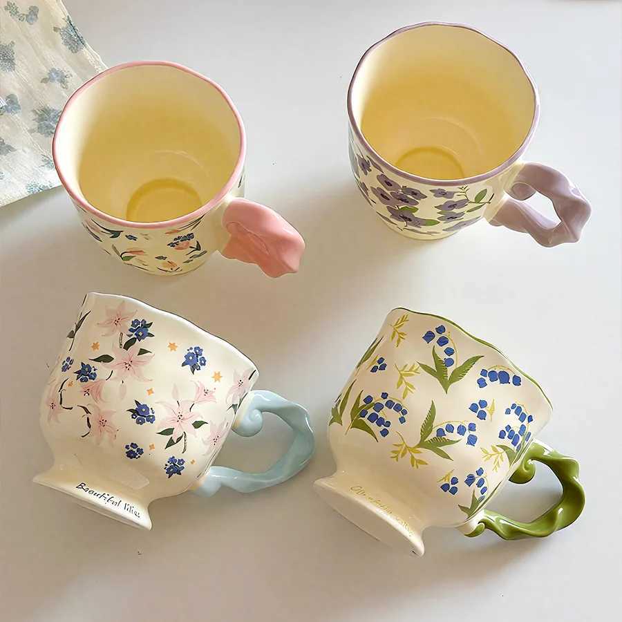 Ceramic cup Coffee cup Water cup Mug Tea cup Cup Couple For home Milk Pure white Bone china Jingdezhen ware Large capacity H260323