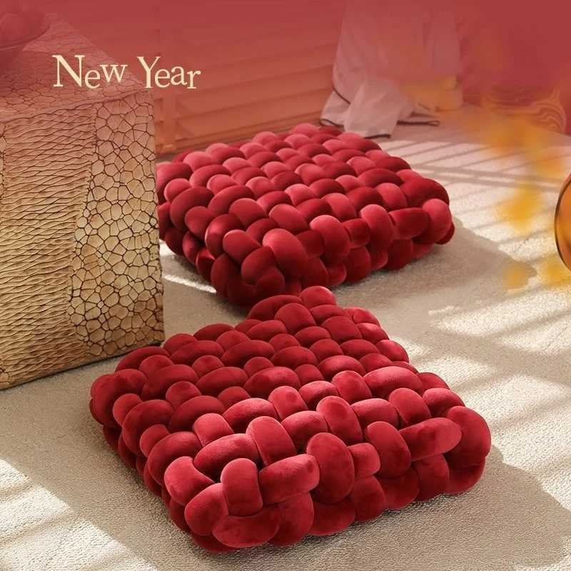 Knot Plush Cushion Nordic Aesthetic Decorative Throw Pillow Office Sleeping Floor Windowsill Back Cushion Decor New Year Gift H260323