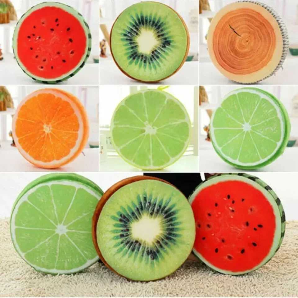 1pc Pillow Fruit Watermelon Cushion 33/40cm Chair Cover Sofa Pillow Fruit Shape Single Pattern For Living Room Home Decor H260323