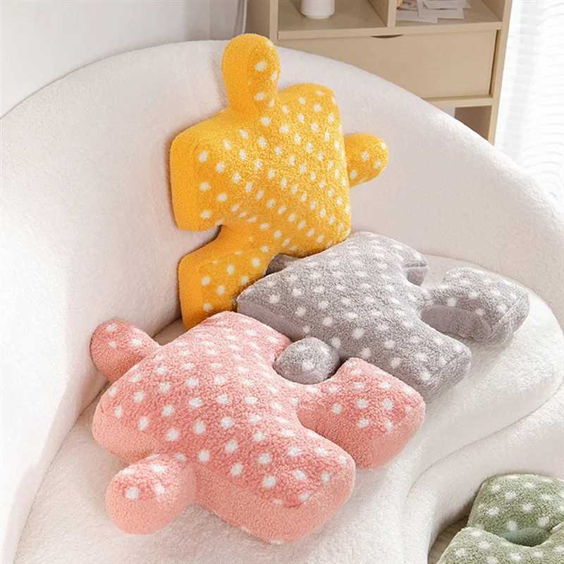 A45Z-Irregular Puzzle Cushions Polka Dot Pillows Plush Pillows That Can Be Used For Games Sofa Bed Decorations H260323
