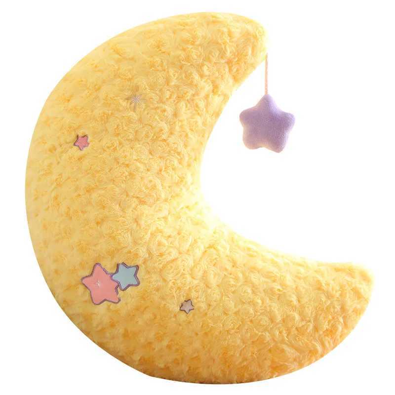 Lovely Moon and Stars Sofa Living Room Bedside Cushion Plush Pillow Sleeping Car Waist Cushion Soft Sofa Bed Decoration H260323