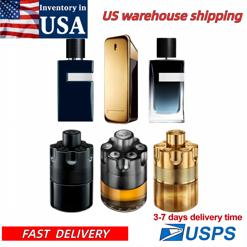 USA 3-7 days fast delivery Men's Cologne | Deep Blue Geometric Bottle | Long-Lasting Woody & Spicy Scent | Modern Elegance Perfume for Daily & Formal Wear