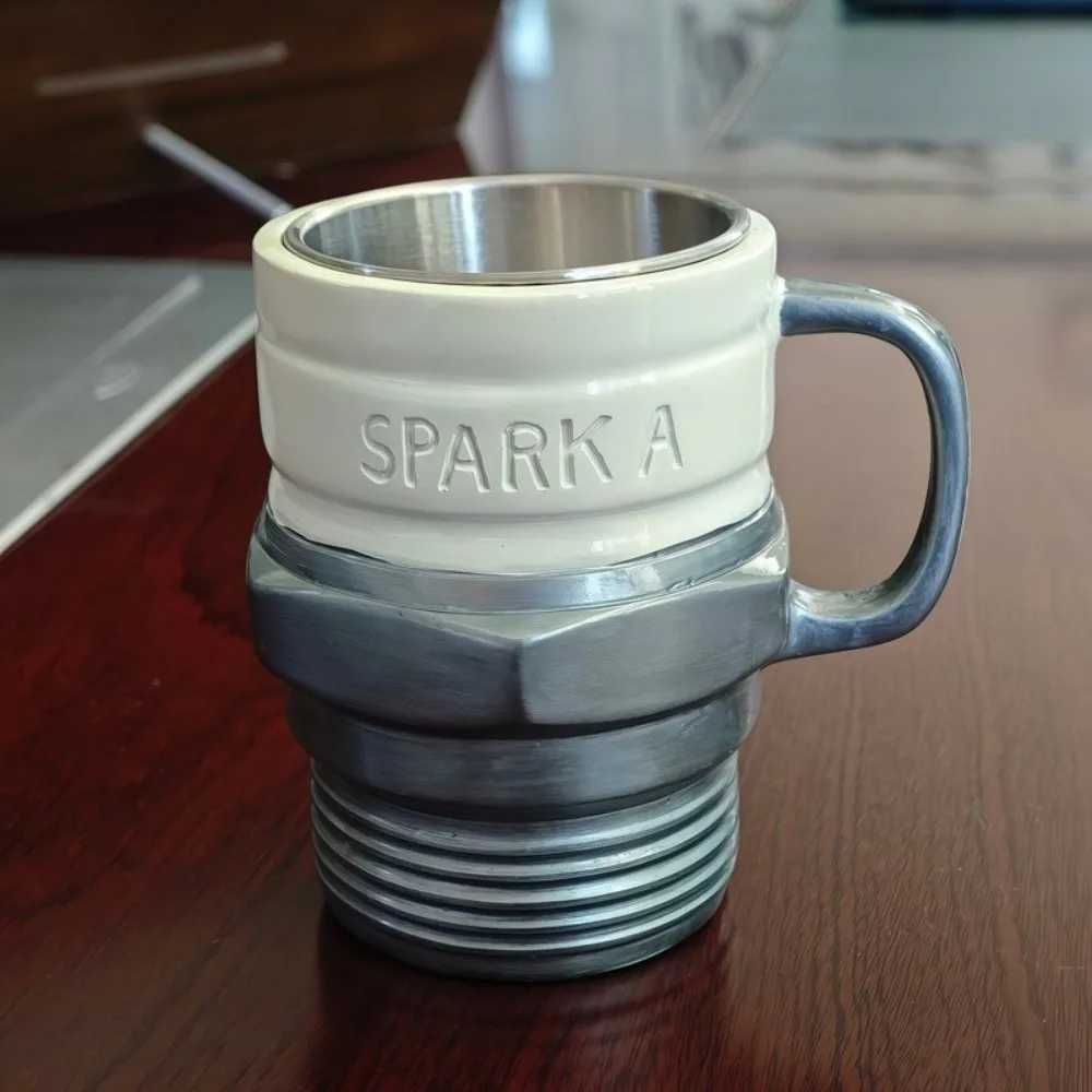 Creative Unique Spark Plug Mug Funny Decorative Industrial Coffee Cup Automotive Themed Mug Coffee Drinking D260323