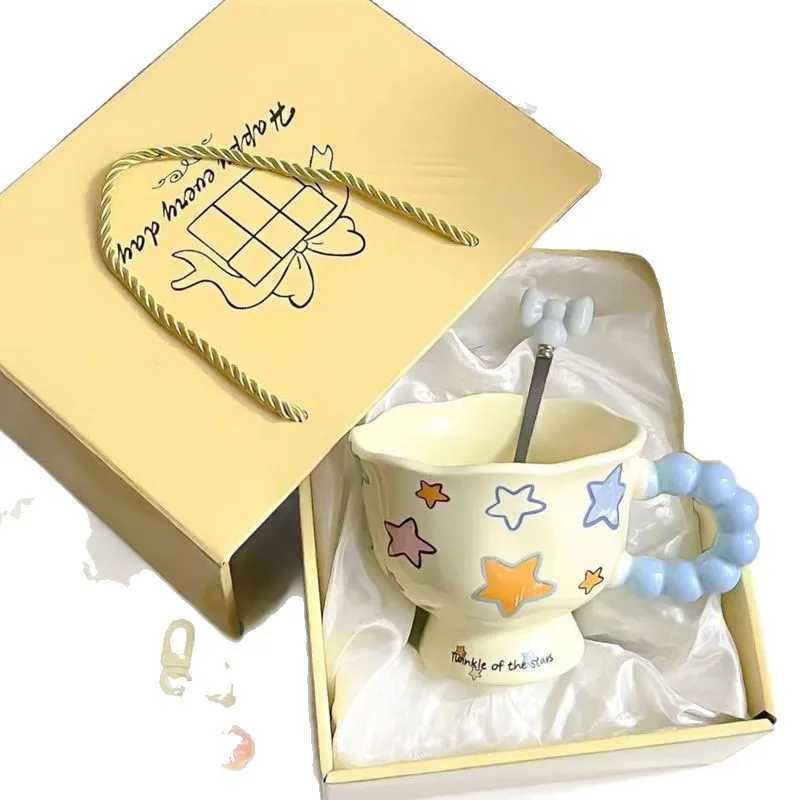 Equiste Ceramic Cup As Gift for Girls - Water Cup Pefect Travel Companion Cup Coffee Cup for Breakfast Milk H260323