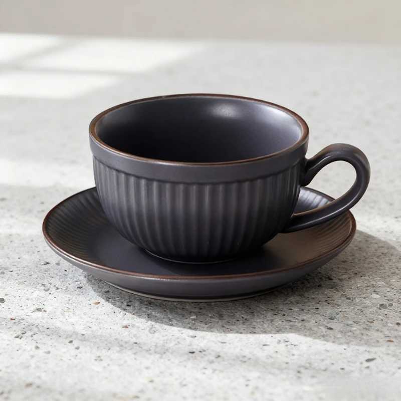ins high value 250ml-300ml ceramic latte coffee cup latte cappuccino mocha cup European style small luxury cup D260323