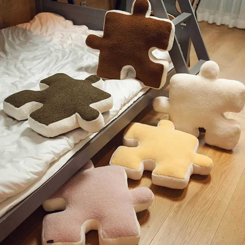 Fashion Stuffed Creative Puzzle Shaped Pillow Modern Spliceable Cushion Throw Pillow Living Room Waist Cushion Home Decoration H260323