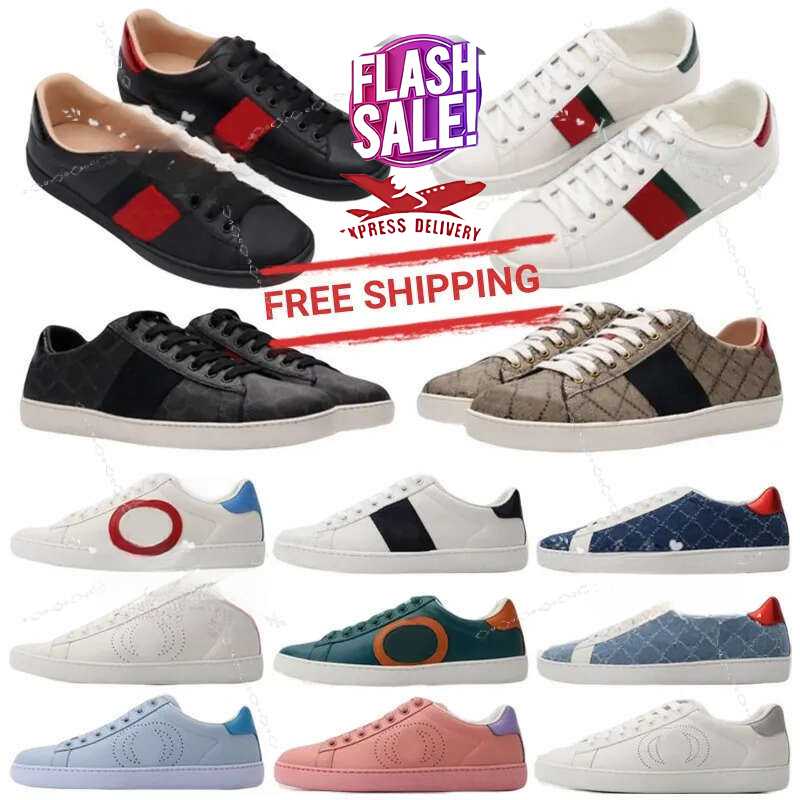 10ADesigner original high quality shoes for men women casual sneakers Bee Embroidered loafer snake white band stars black mens flat outdoor trainers size eur36-45