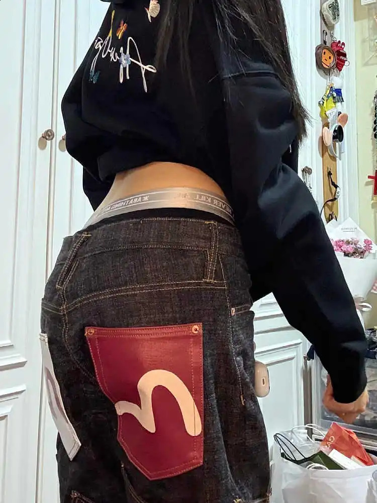 WomensBaggy Cargo Jeans Abi Y2k Japanese Streetwear Hippop Goblin Core Cyber Punk Denim Pants Grunge ner Harajuku Cowboy 260625 - view 6