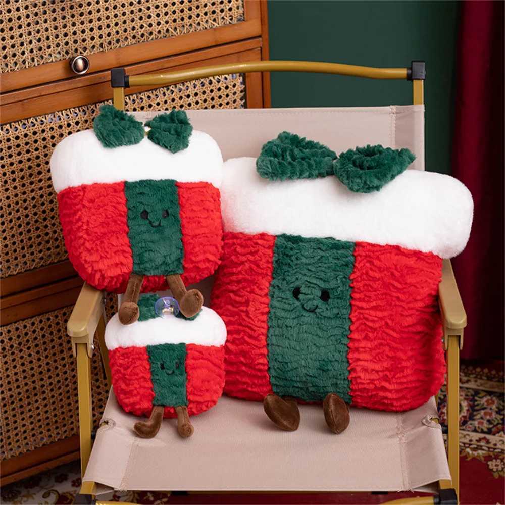 Christmas Gift Box Gingerbread Man Christmas Tree Plush Doll INS Cute Christmas Gift Comfortable Sofa Pillow Cushion Decoration H260323