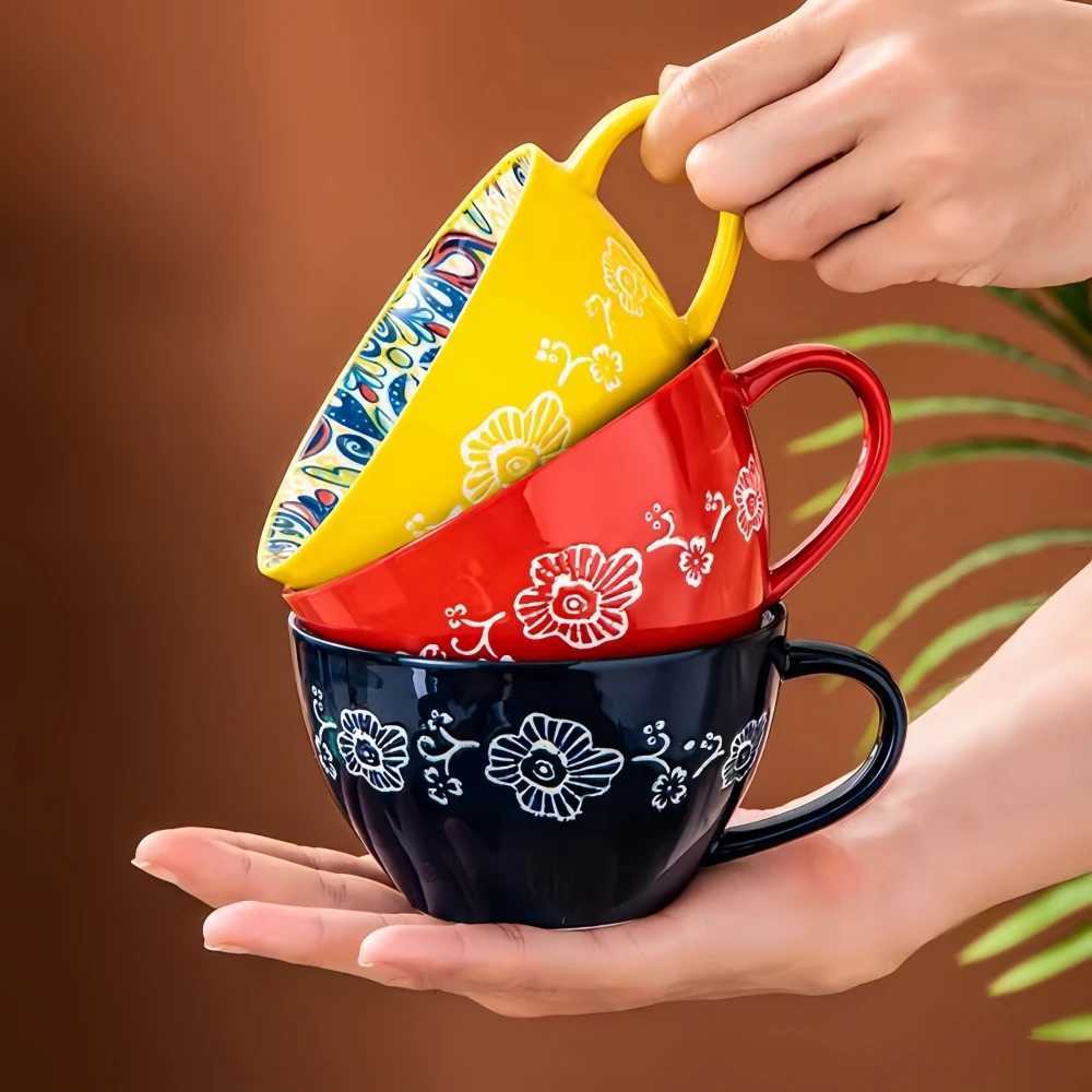 Bohemian Morning Tea Mug 135 oz Ceramic Coffee Mug for Family Colleagues Teachers Wives Husbands Sisters Brothers Funny D260323