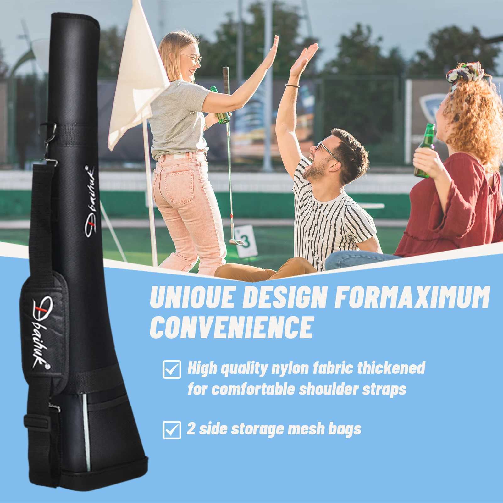 Dbaihuk Park Golf Bag Club Case Half Back Park Golf Club Storage Portable Golf Gun Bag D260323