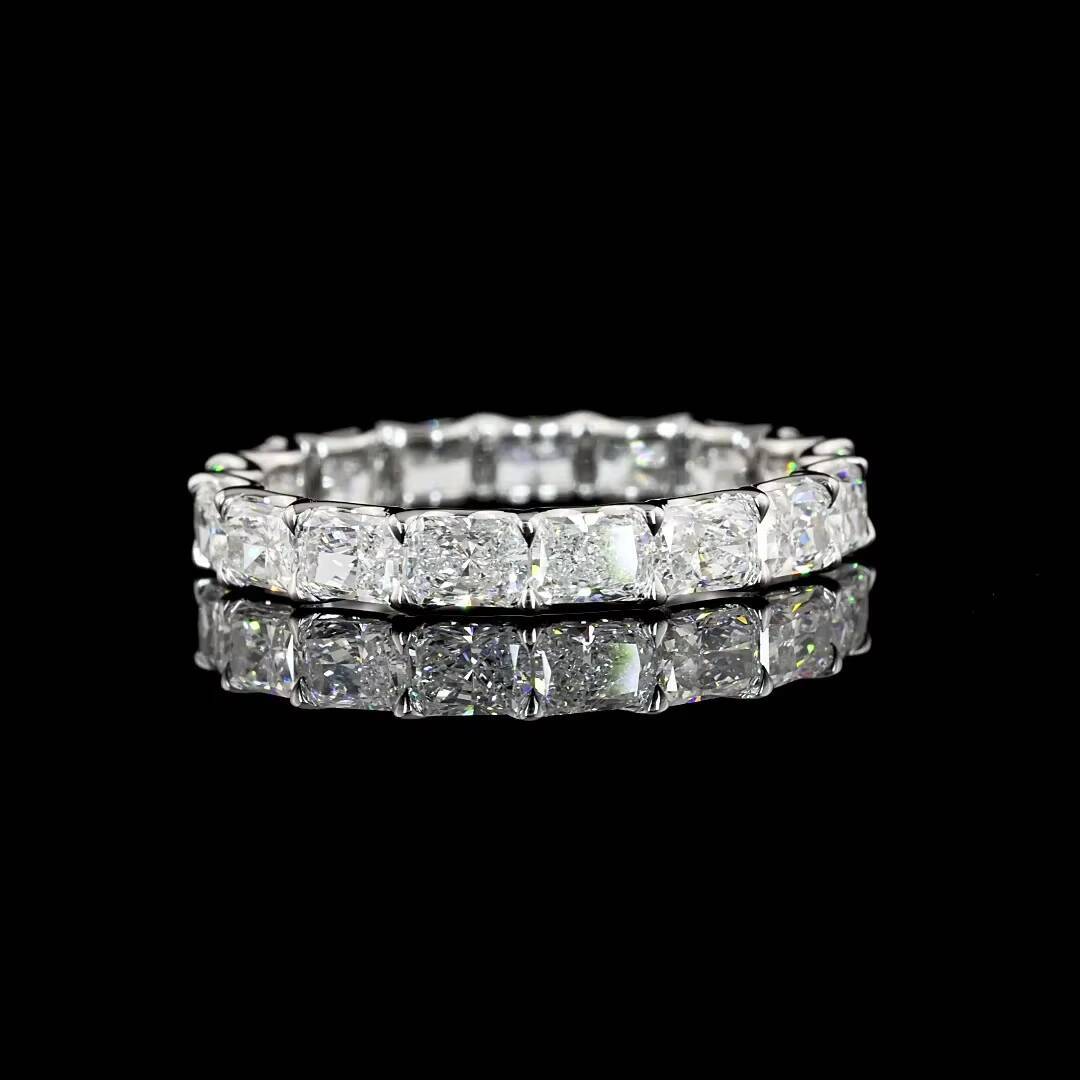 320 CT Radiant Cut Lab Grown Diamond IGI Certified Yellow Gold Wedding Anniversary Bridal Ring for Party Gift